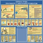 Стенд "Охрана труда при работе с электроинструментом"